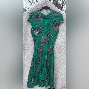 Sandra Darren Green Floral Maxi Dress